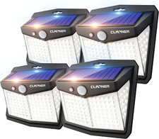 4 Luz LED Solar Para Exterior Con Sensor De Movimiento Patio Casa Jardin Lampara