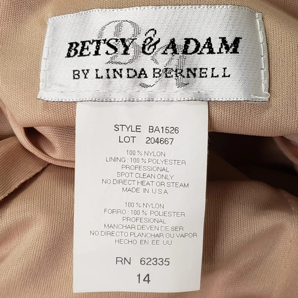 Vestido midi vintage Betsy & Adam para mujer Y2K Whimsigoth talla 14 cóctel bruja Foto 4 de 4