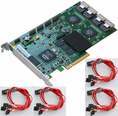 16x Pcie SATA Raid Contrôleur Lsi 3ware 9650SE-16ML +16x Câble F À 128 TB HDD