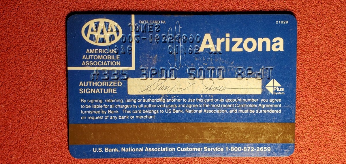 AAA Membership Banking Visa Credit Card exp 1995 cc1629 | eBay