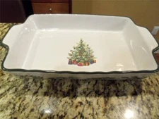 Christopher Radko Traditions Holiday Celebrations rectangular baker mint condtn!