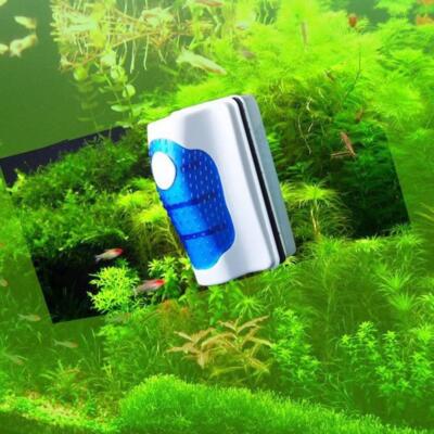 Magnetic Brush Aquarium Floating Glass Cleaner Algae Tank Scrubber Fis   E9 I6R2