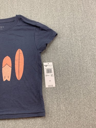 Roxy Girl All A Board Cropped T-shirt Small (8) Gray Orange Surf Boards Beach - Picture 5 of 12