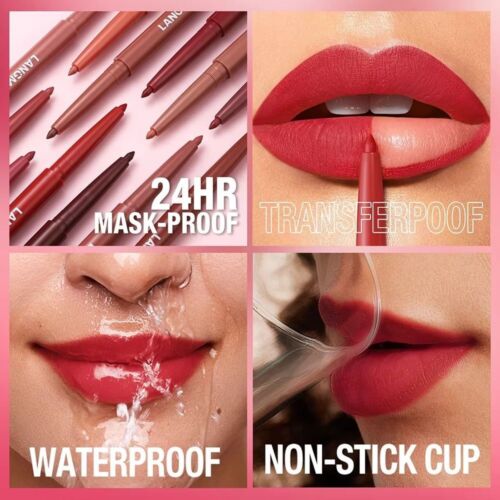 12 Colors Matte Lip Liner Pen Natural Contour Matte Lip Stain Makeup Tool - Picture 7 of 20
