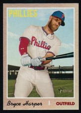 2019 TOPPS HERITAGE HIGH# BRYCE HARPER SILVER METAL PHILLIES (ONLY 70 EXIST)