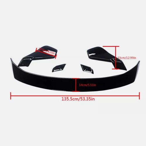 ALERÓN TRASERO ESTILO HP PARA HONDA CIVIC 2022-2025 HATCHBACK NEGRO BRILLANTE - Imagen 4 de 9
