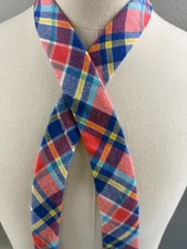 Penguin Colorful Flannel Plaid Skinny Preppy VINTAGE Neck Tie