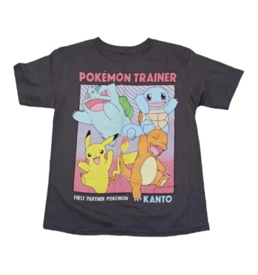 POKE,MON TRAINER BOYS GRAY SHIRT SIZE 4-5 NWT