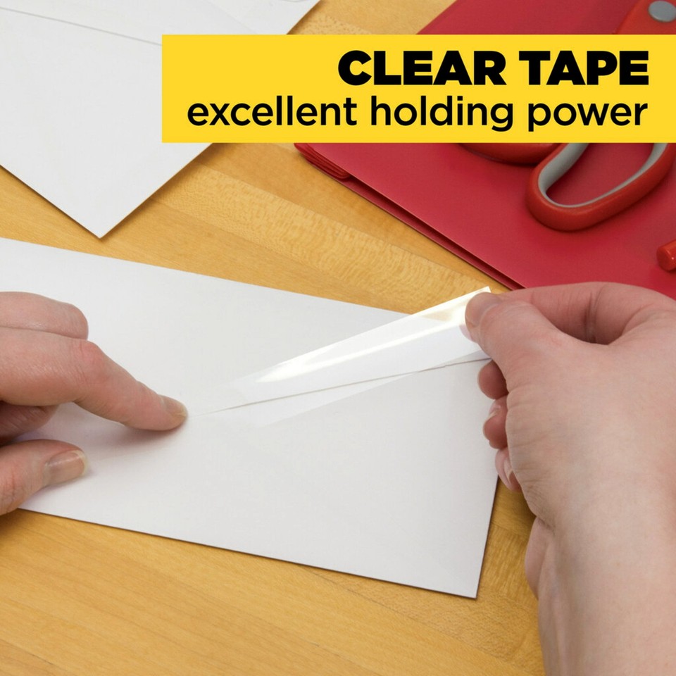 Scotch Transparent Tape with Excellent Holding Power 3/4 in. x 36 yd. 6