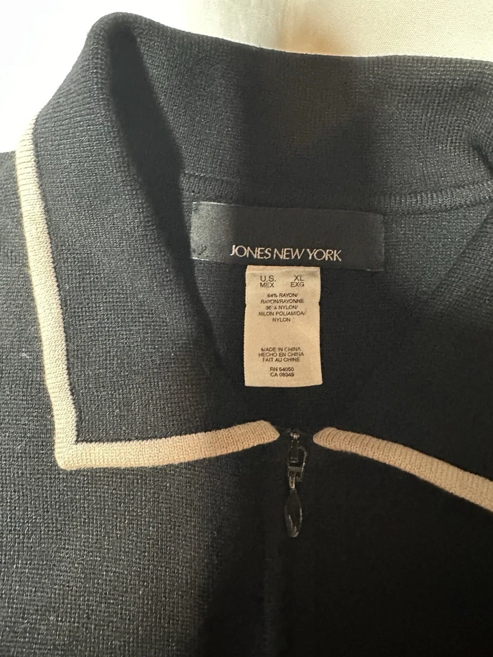 Chaqueta informal Jones New York de segunda mano con cremallera completa para mujer (talla XL) Foto 3 de 4