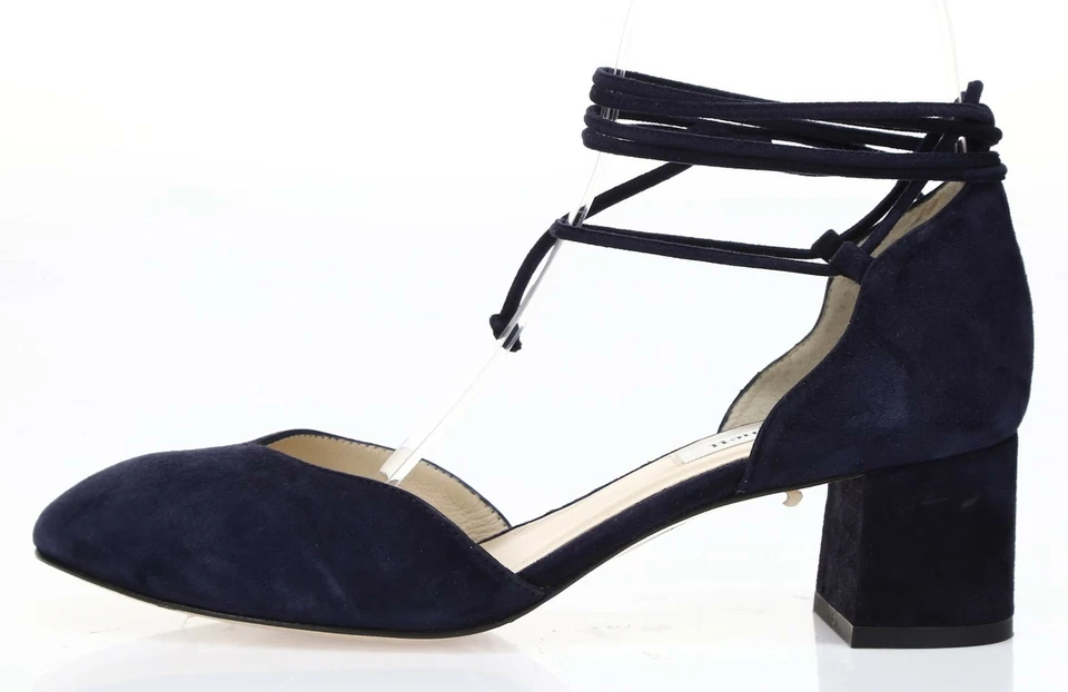 L.K. Zapatos de salón BENNETT para mujer 'Lali' azul marino gamuza con cordones talla 37 - 231453 Foto 3 de 4