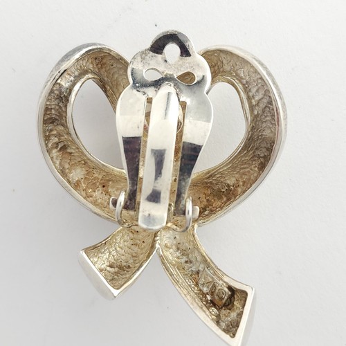 Charles Krypell Sterling Silver 925 Clip On Earrings Signed Designer Knot 14.8g - Picture 5 of 24