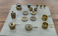 Miniature Vintage Dollhouse Brass Accessories 16