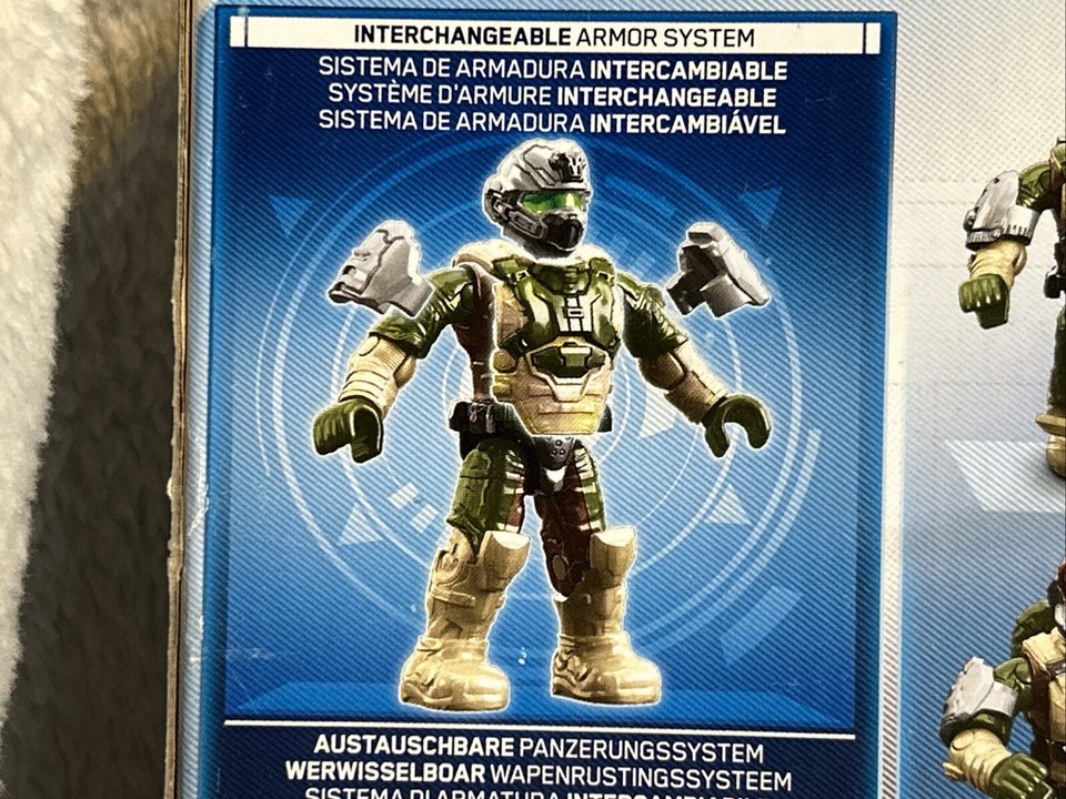 4 Mega Bloks Construx Halo UNSC SIERRA SQUAD TAN MARINE Officer Toy Figure CND01 - Foto 5