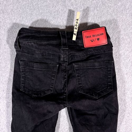 True Religion Manchester United Womens Jeans Black Tag Size 24 (22x24) Skinny - Picture 11 of 11