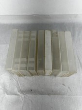 White/Clear VHS Tape Hard Plastic Storage Cases Clear Sleeves - Lot Of 10