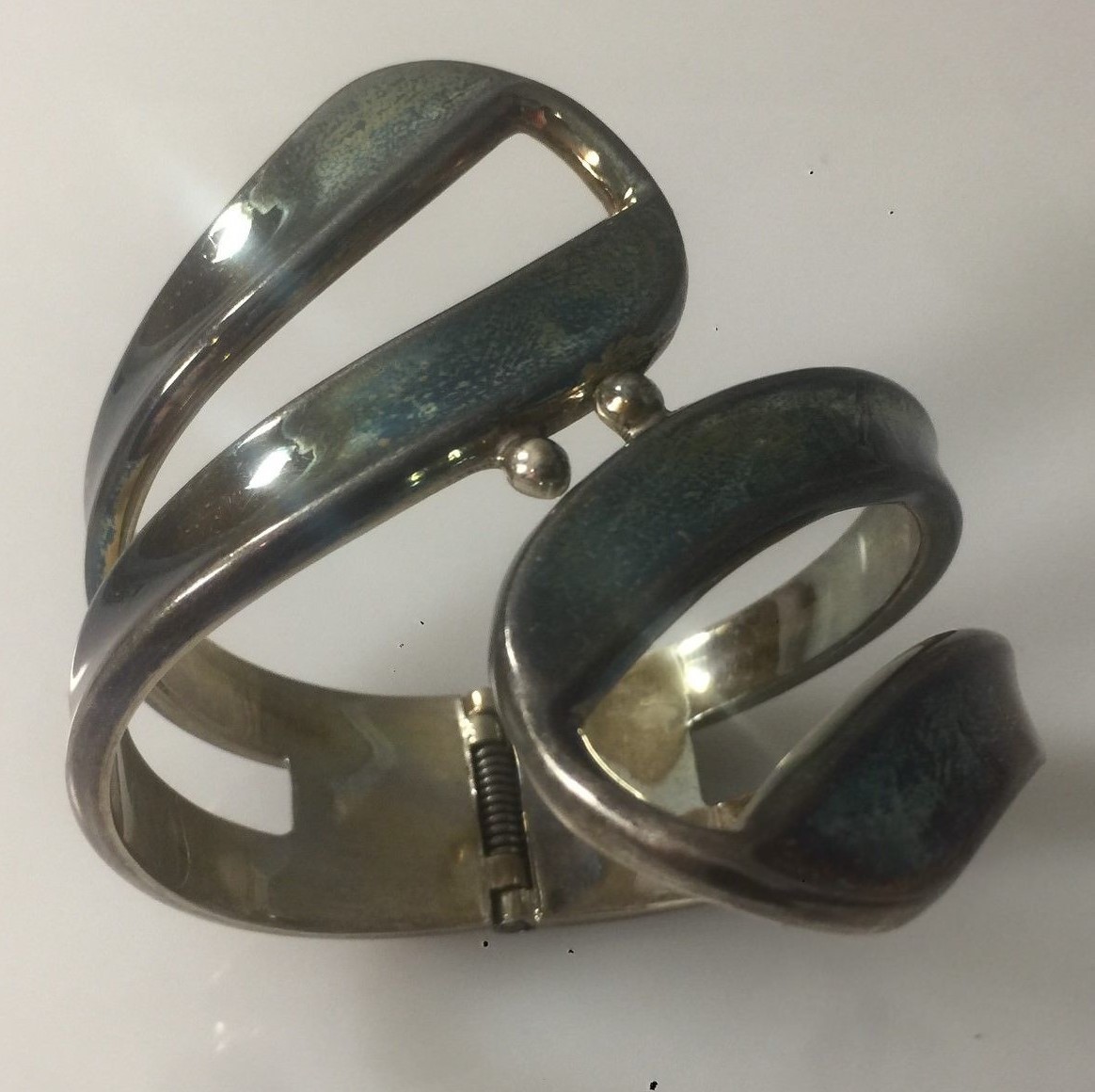 LARGE 925 STERLING SILVER BY-PASS STATEMENT BRACE… - image 5