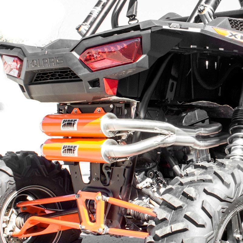 HMF Performance Dual Full Exhaust Orange Polaris 2014 RZR 1000 XP