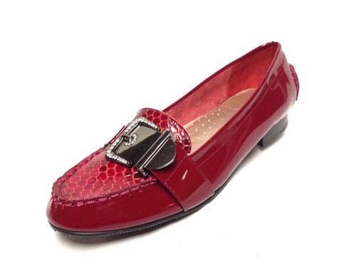 Women's Black Red Navy Snakeskin Print 