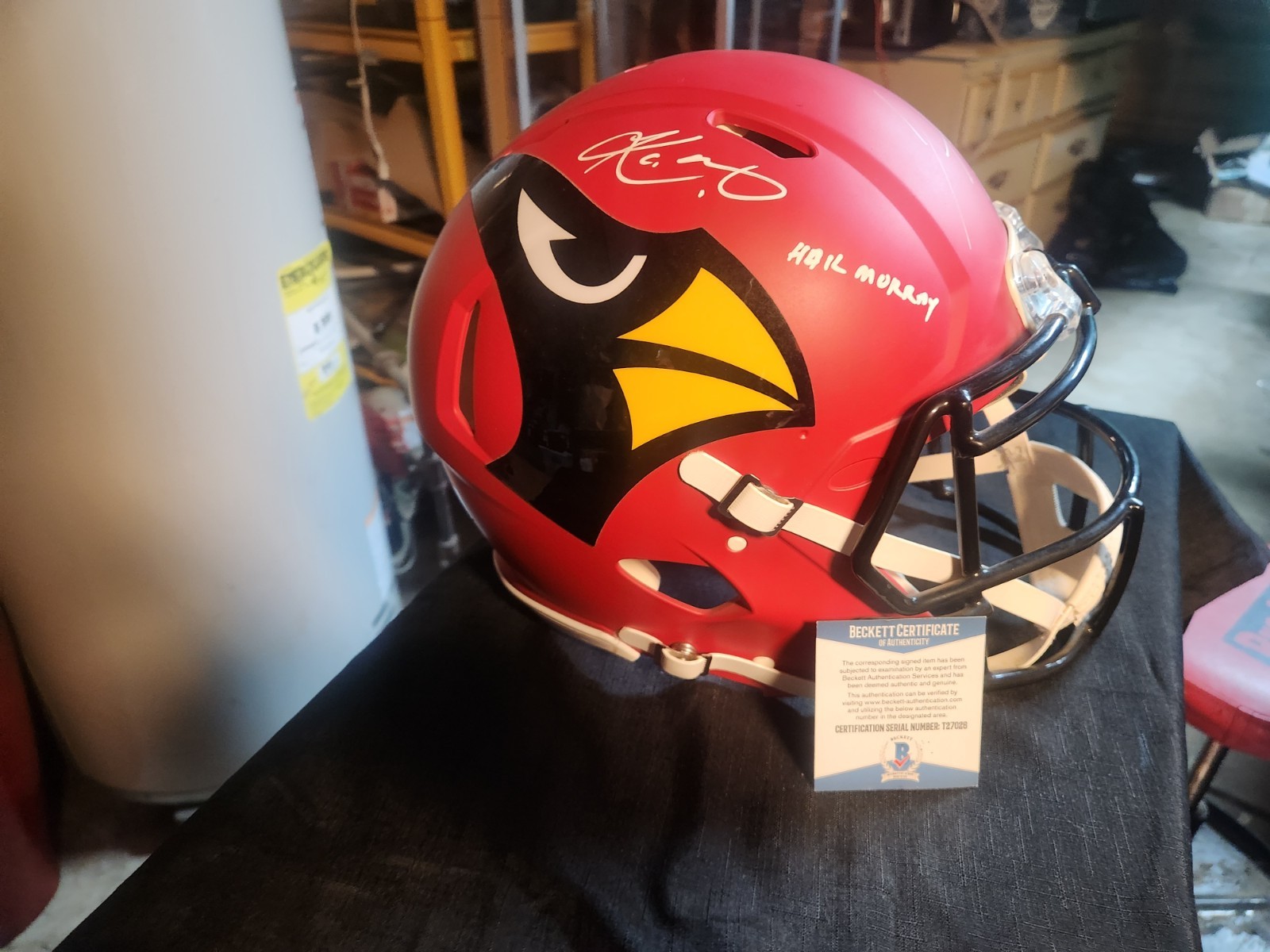 Kyler Murray DeAndre Hopkins Hail Murray Signed Full Size Replica