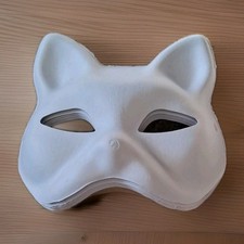 6-Pack White Cat Face Masks   Paintable DIY Craft   Costume, Cosplay, Masquerade