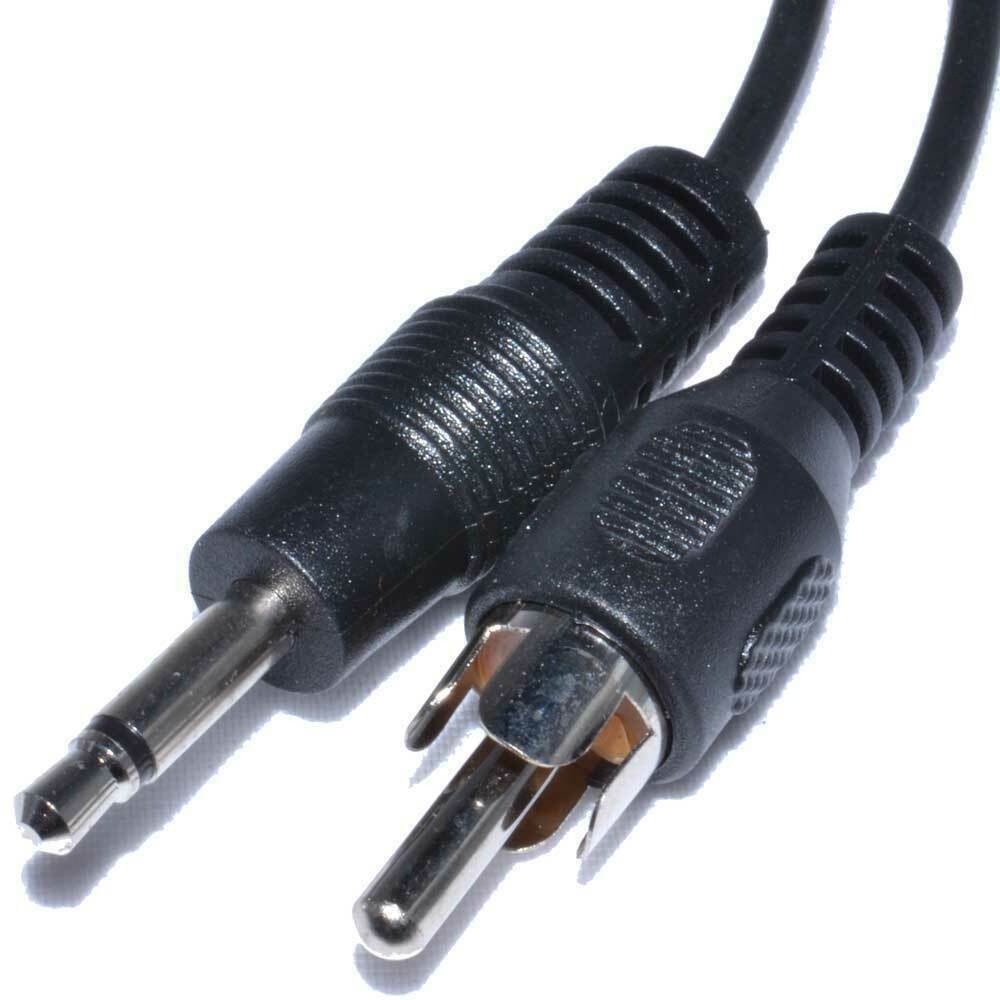 1.2m 3.5mm MONO Jack Plug to Phono RCA Plug Screened Cable Audio Lead