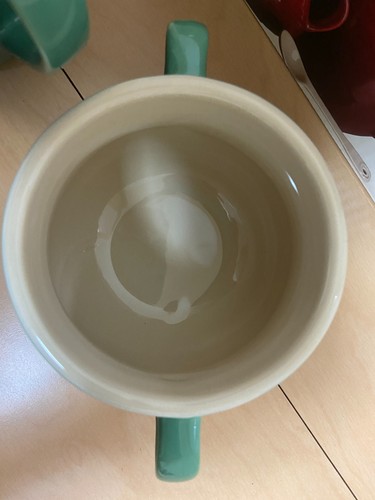 NEW Le Creuset Cream & Sugar Stoneware Pitcher Bowl/Jam Pot Spoon Spring Green - Picture 3 of 13
