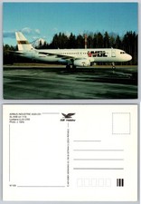 VINTAGE AIRBUS A320-231 SL-AAB Ljubljana Airport Slovenia 1993 Postcard
