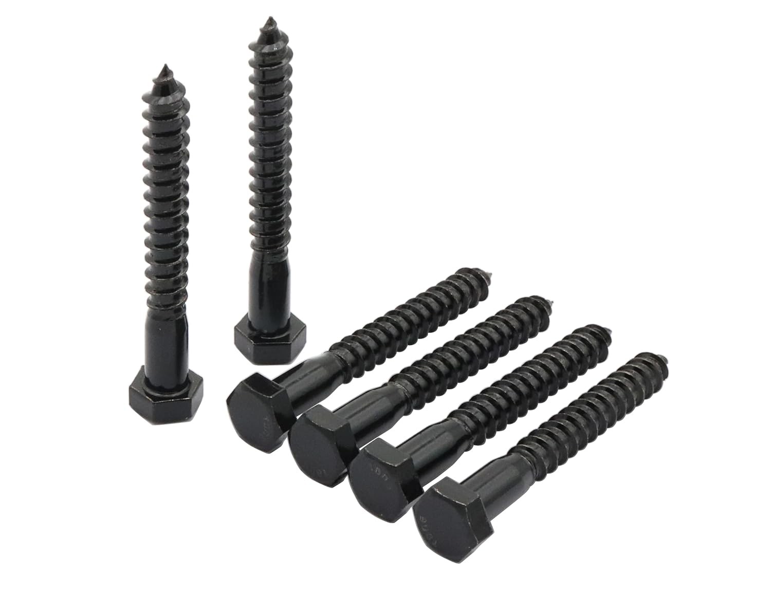 LBY 7pcs 3/8 x 3 Inch Hex Head Lag Screws with Washers for Heavy Duty Fastening