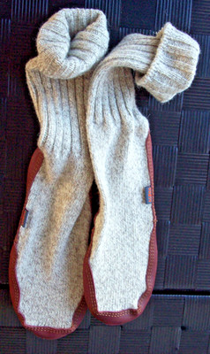 Acorn Original Slipper Socks~Mid Calf~Cloud Cushioning~Oatmeal~M 6-7 W 8-9