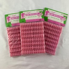 Diane Hair Rollers Curlers Snap-on Part 2117 3 packs 48 Vintage Pink Plastic NEW
