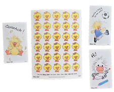 Vintage Suzy's Zoo Suzy the Duck Icons Stickers - 4 sheets