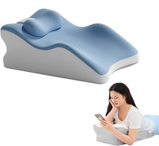 Adult Memory Foam Ergonomic Wedge Prone Pillow, Bed Pillow for Sitting Up, Back,