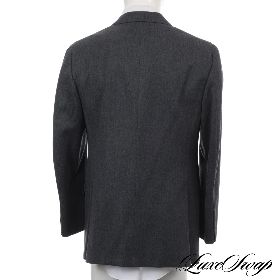 NWOT NMWA X Sartoria Carrara Italy Dugdale Wool Charcoal Winter Twill Jacket 52 - Image 3 of 4