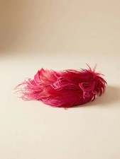 Vintage Pasadena Hats Pink Feather Fascinator 1950s Cocktail Hat Fuchsia