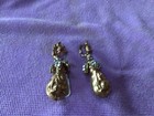 Signed Miriam Haskell Gold Toned And Rhinestone Clip-on Designer Earrings — photo 1