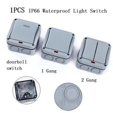 Switch Doorbell Switch 1 GANG 2 GANG IP66 20A 220-250V Storm Resistant