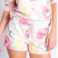 Pj Salvage Women's Happy Blooms Comfy and Cozy Lounge Shorts. Size Medium NWT
