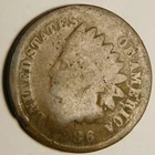 1886 Type-1 Indian Head Cent Penny Cull/ Bent Coin  "Actual Coin Pictured"