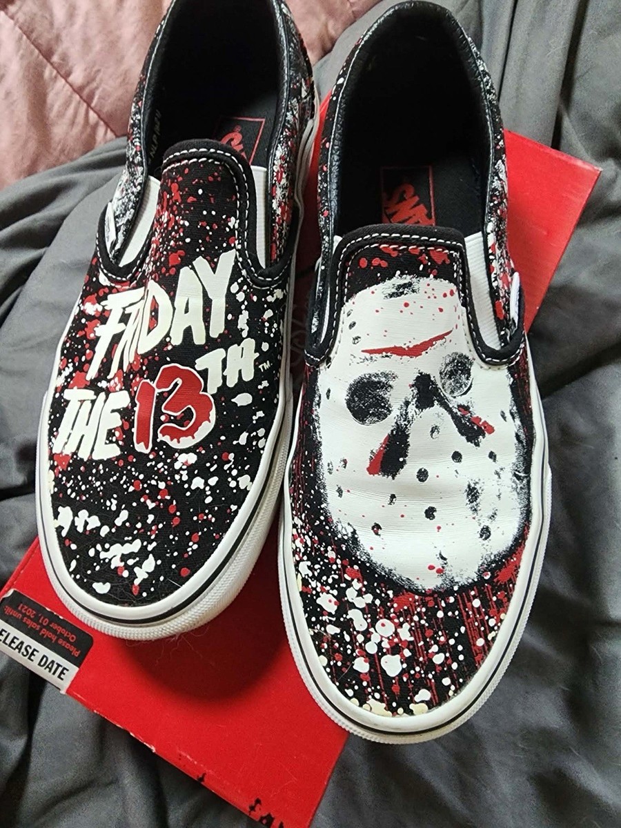 Vans x House of Terror Friday the 13th Jason Voorhees Slip On Shoes Size 11 New s-l400.jpg main image 2