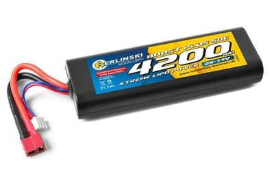 Berlinski by Corally BOOST LiPo Akku 2S 4100mAh 40C 7,4V Stick Pack T-Plug #C-49