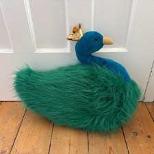 Retired Jellycat London J5892 Fluffy Fancies Fancy Peacock Fluffy Cushion Toy