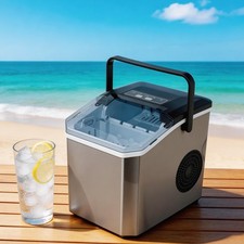 Portable 1.6L Ice Maker Machine Countertop 2 Bullet Ice Sizes, 6-8 Mins,14KG/24H