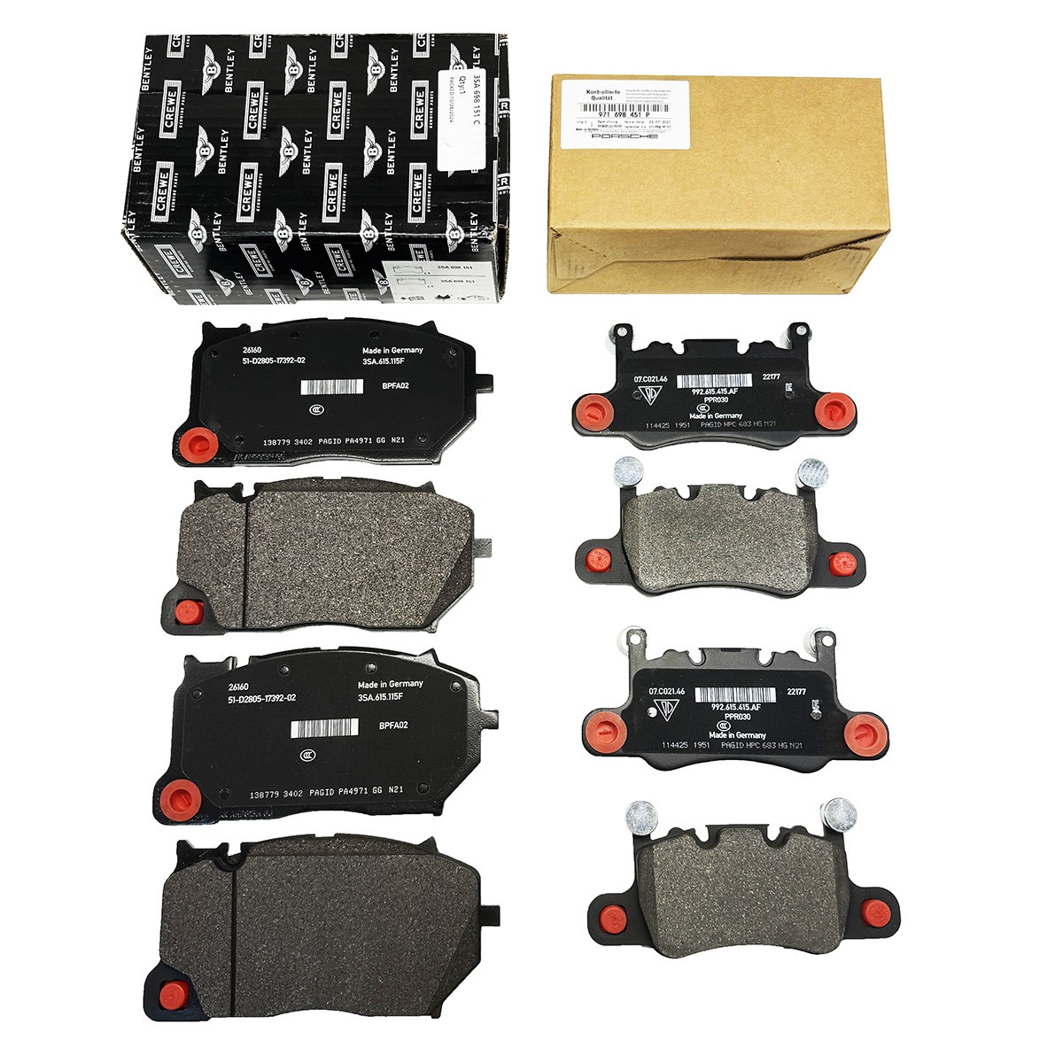 Bentley Continental GT 2020 FRONT Brake pad P/N 971698451B