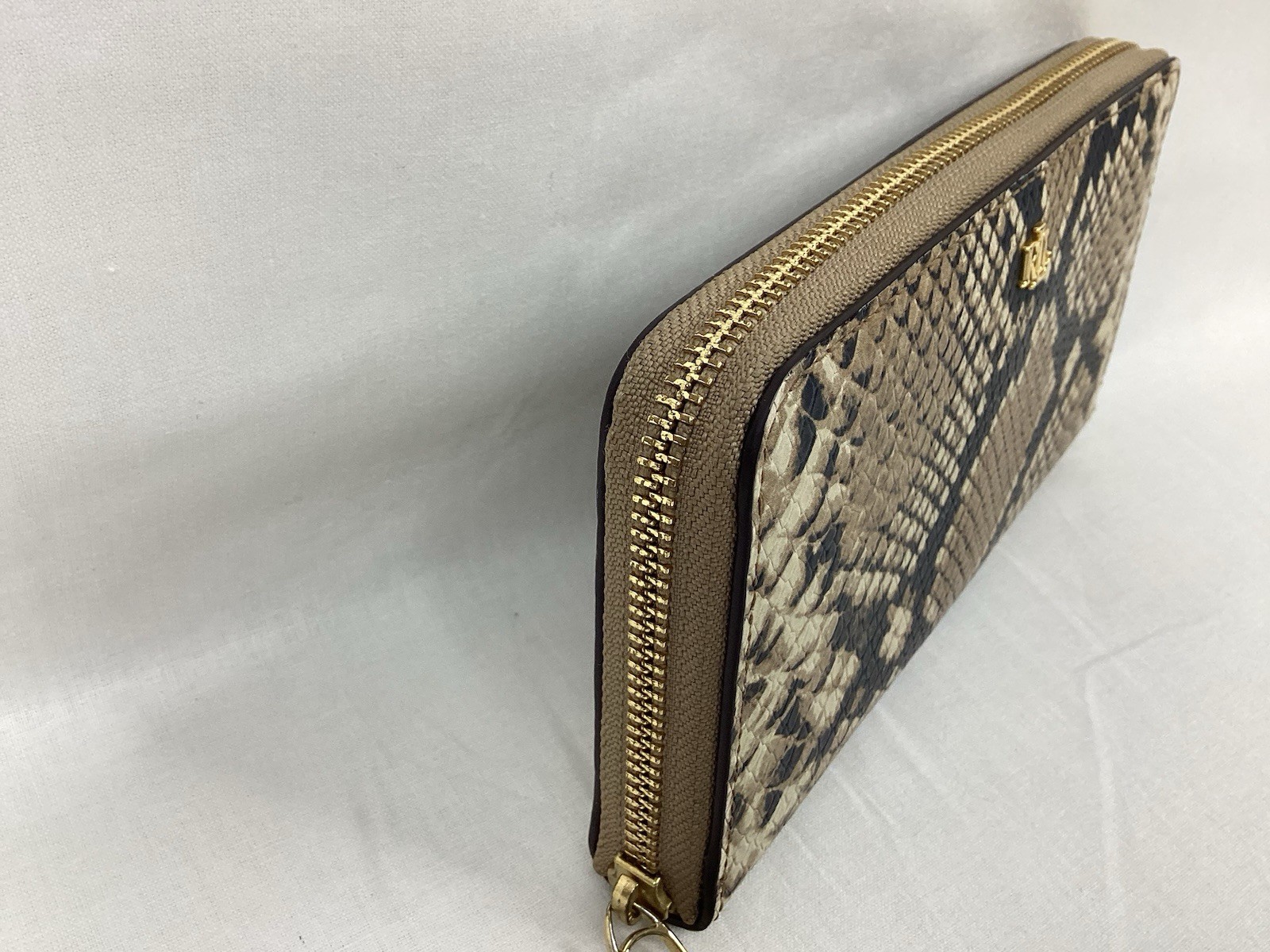 Ralph Lauren Python Snakeskin Embossed Zip Around… - image 2