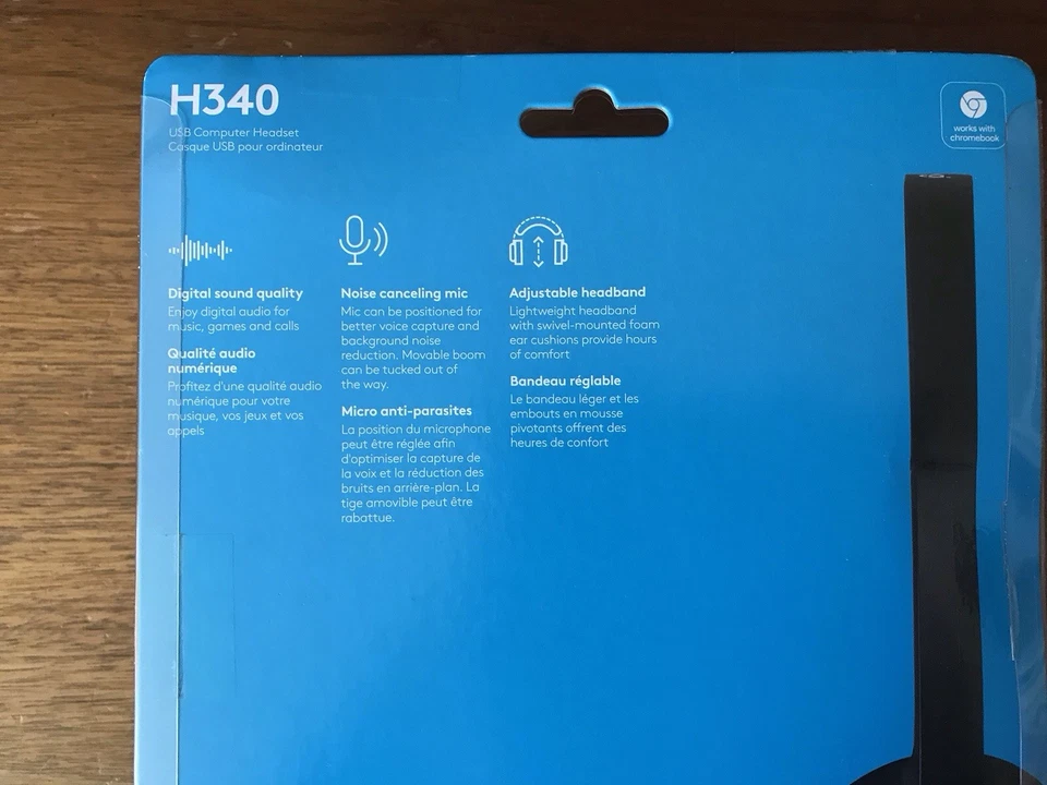Brand New Logitech H340 USB Computer PC Headset w/Noise Cancelling Microphone - Image 3 of 4