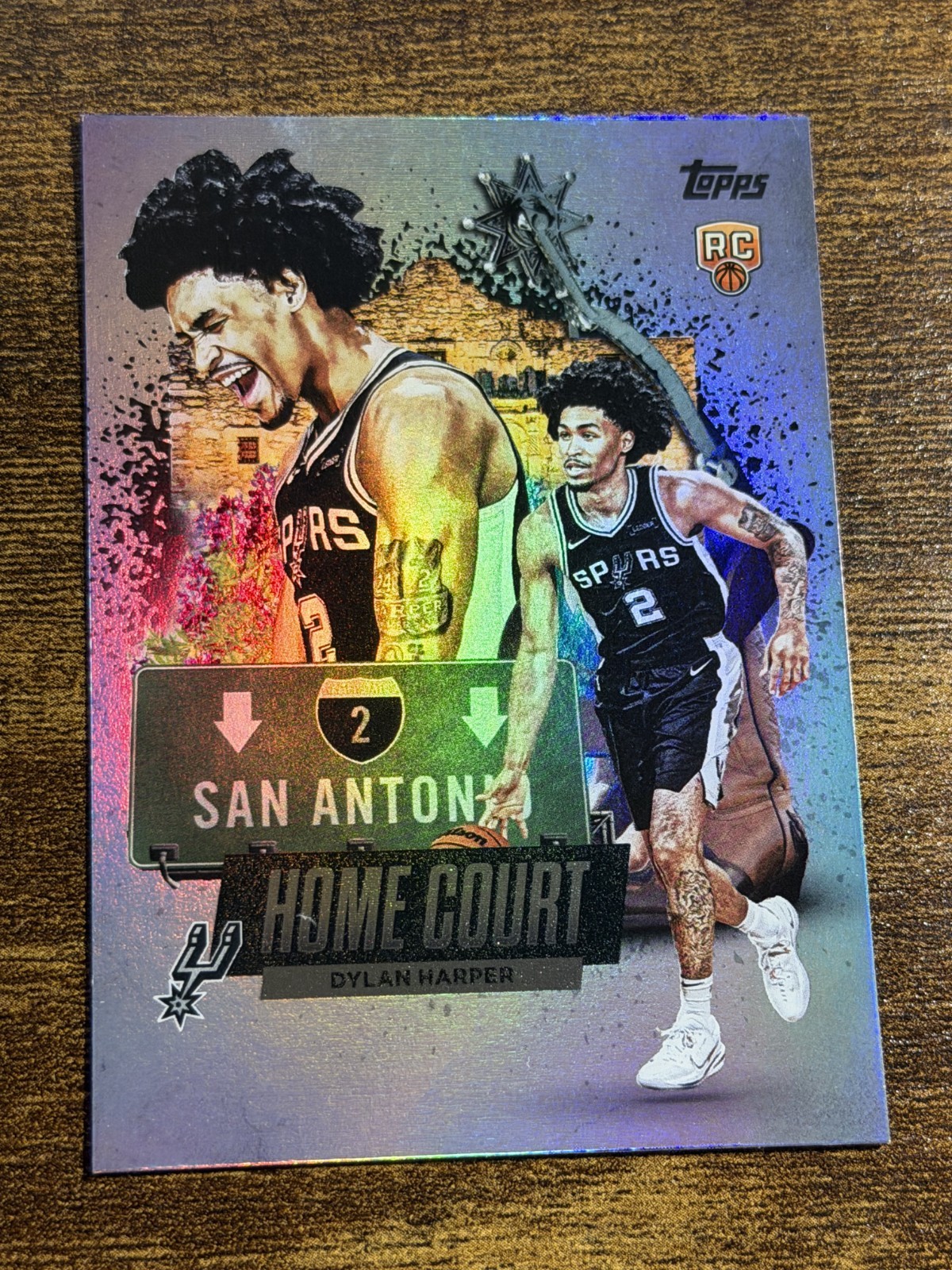 DYLAN HARPER 2025 Topps #HCA-9 Spurs Rookie Home Court SSP