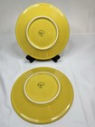 2 Fiesta Ware SUNFLOWER Yellow LUNCH LUNCHEON Plates Dishes Fiestaware HLCUSA 9” — photo 4