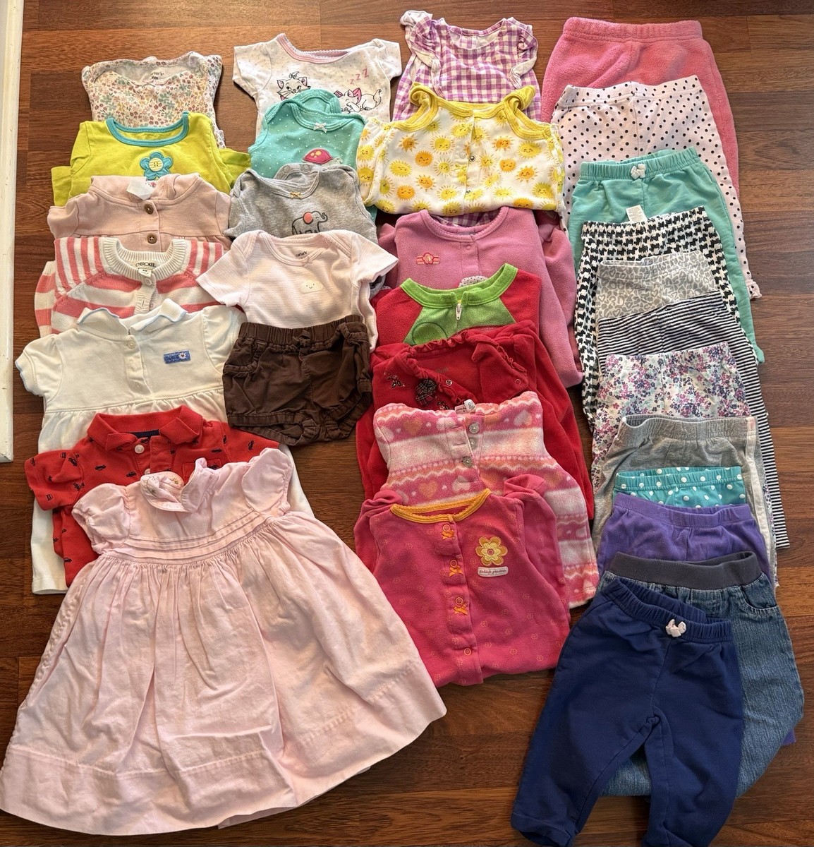 31 Piece Lot Of Size Month Girl Baby Clothes