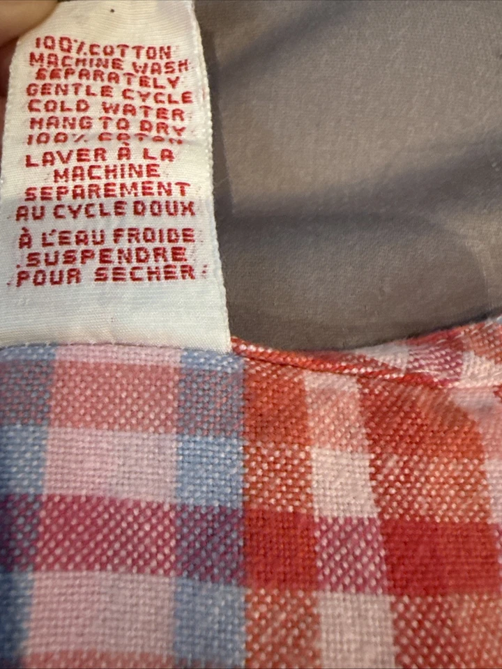 Vestido Rosa Rojo Azul Cuadros April Cornell Niñas Cuadros Niñas 5/6 Foto 4 de 4